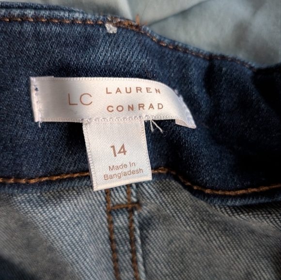 LC Lauren Conrad The Super High Rise Laguna Women's Denim Shorts Size 14 (EUC) - Picture 6 of 11